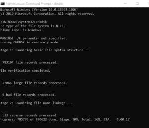 Chkdsk windows 10 в доступе отказано