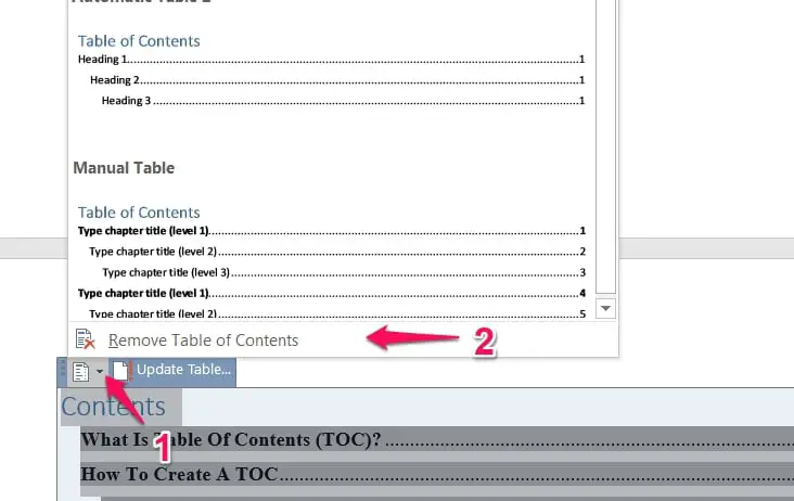 Create Table Of Contents In Microsoft Word & Google Doc