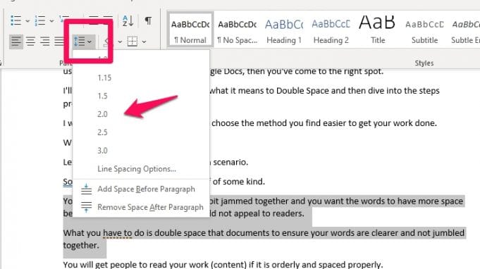 How To Double Space Word(s) In Microsoft Word [Step-By-Step]