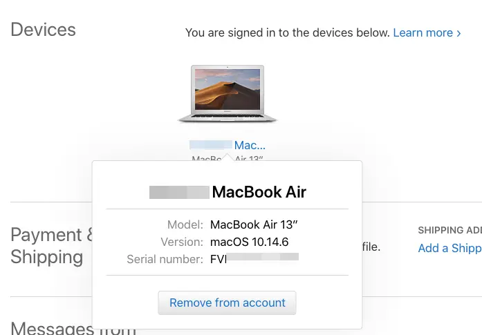 search macbook by serial number