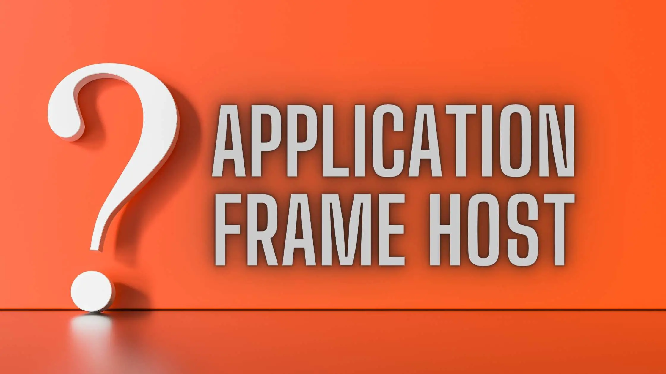 Application frame. Experience host