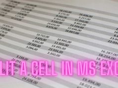 Split a Cell in MS Excel