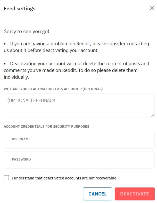 Step By Step Process On How To Delete A Reddit Account