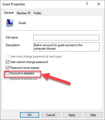 Windows 10 Guest Account