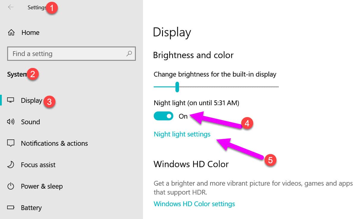 Blue Light Filter Protection on Windows 10