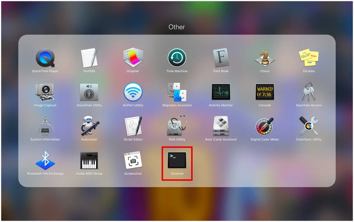 open terminal mac in folder