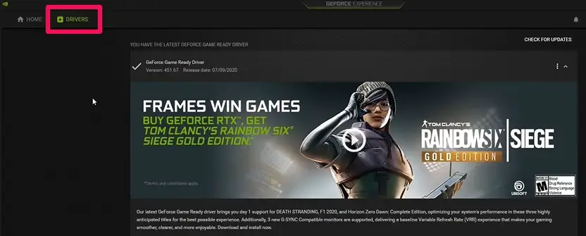 geforce experience driver download