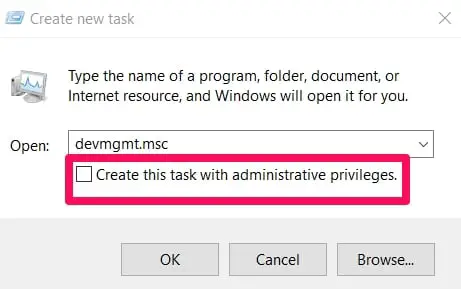 task manager admin options