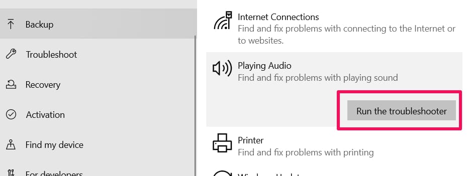 How To Fix The Failed To Play Test Tone Error on Windows