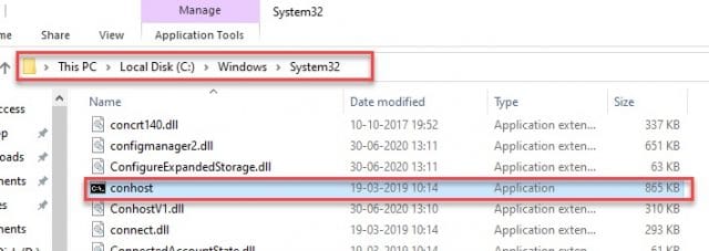 conhost.exe console window host conhost.exe console window host
