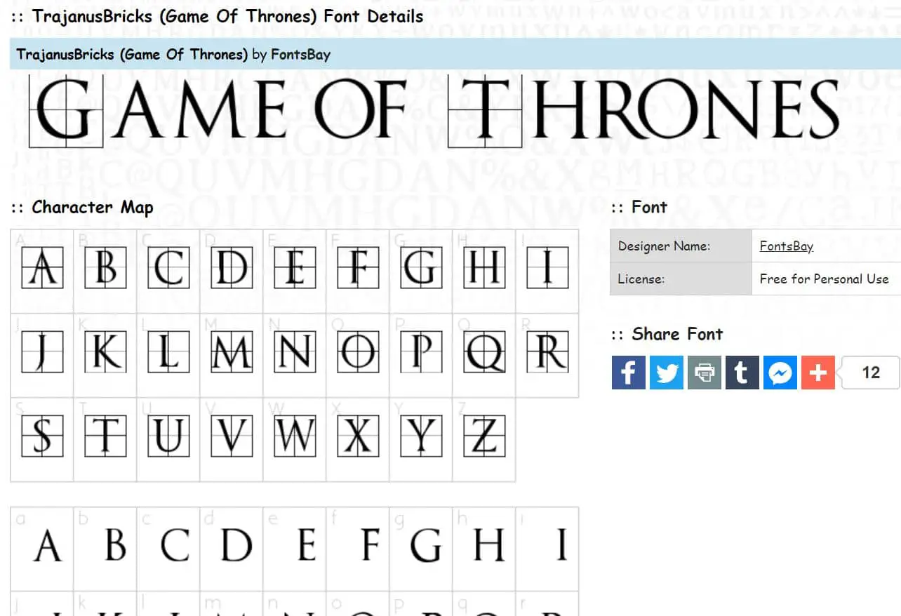 13 Of The Best Game of Thrones Fonts To Use