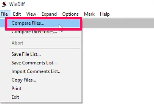 Step-By-Step Guide To Use WinDiff To Compare Files