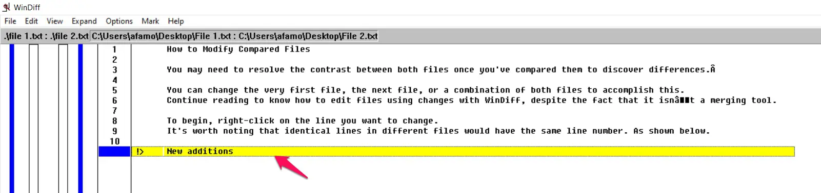 Step-By-Step Guide To Use WinDiff To Compare Files