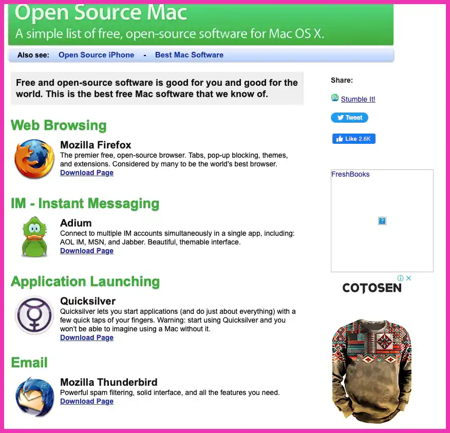 mac software download sites