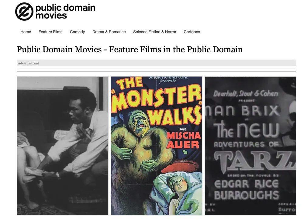 9 Best Websites For Public Domain Movies To Watch Right Now