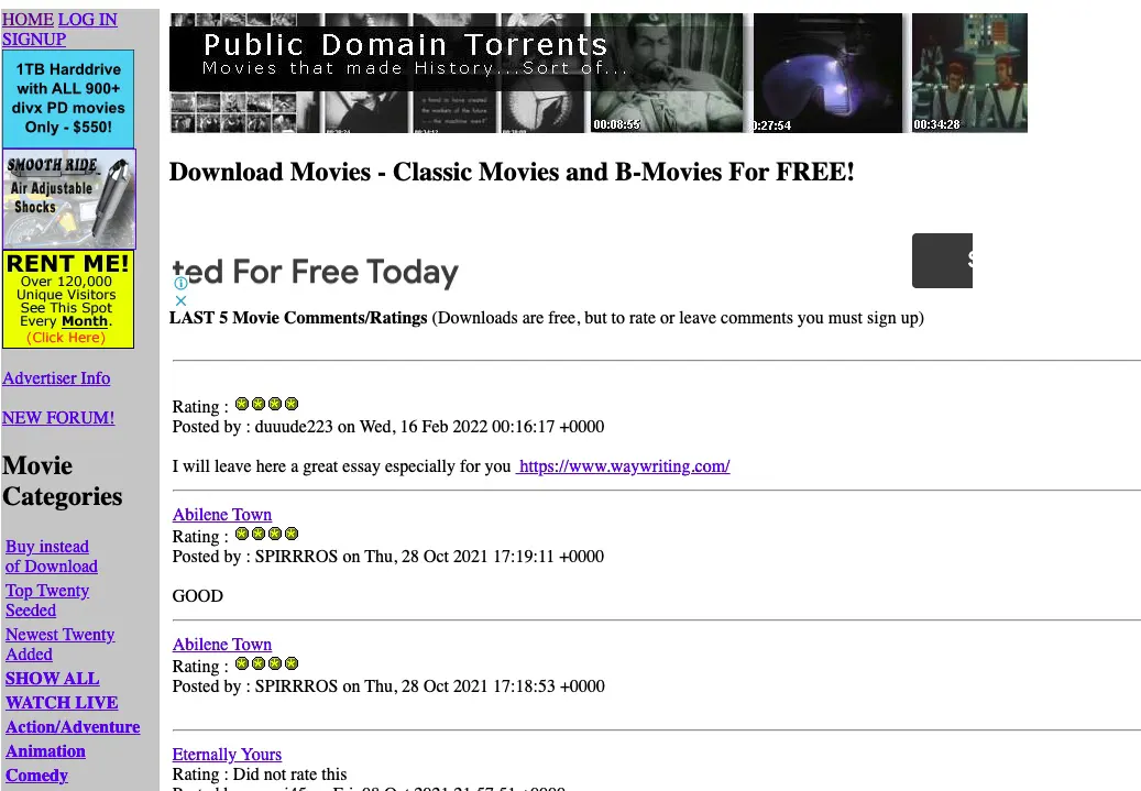 9 Best Websites For Public Domain Movies To Watch Right Now