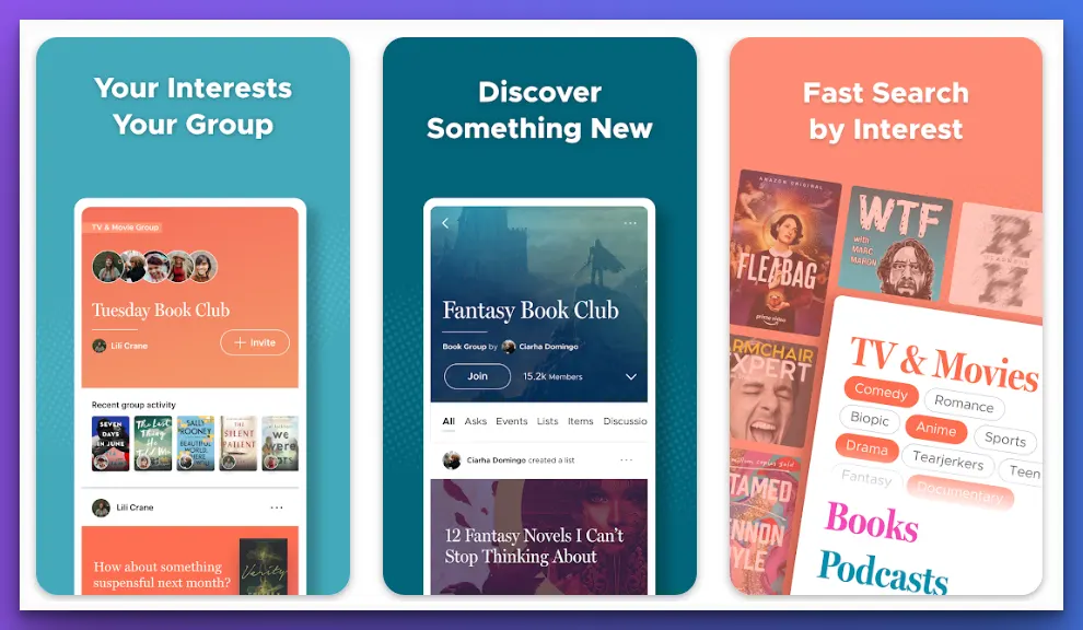 book recommendation apps new