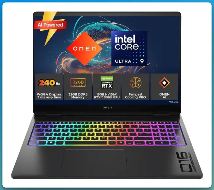 HP Omen Max 16 with IR sensor cooling for balanced best cooling laptops