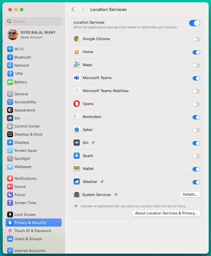 Your Location Is Currently In Use 1