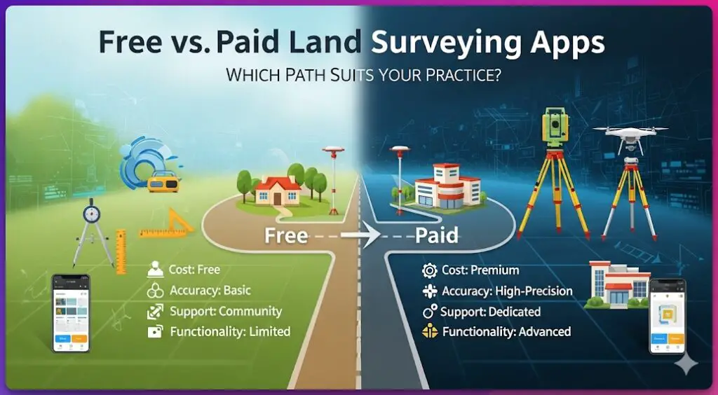 Free vs. Paid Land Surveying Apps- Which Path Suits Your Practice