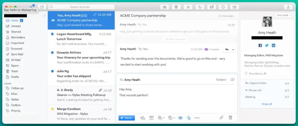 Lightweight Open-Source Thunderbird Alternative