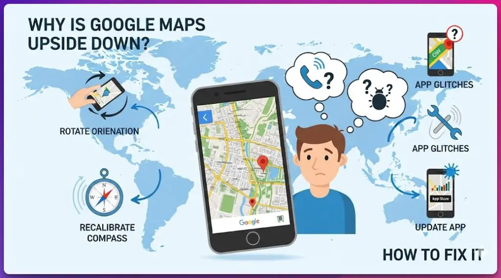 Understanding the Google Maps Upside Down Issue