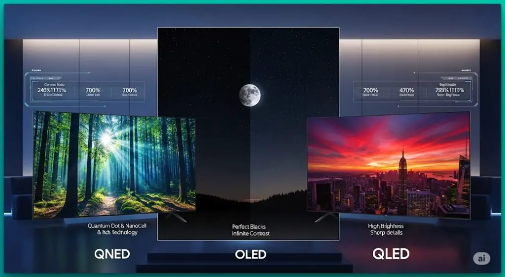 Introduction to QNED vs OLED vs QLED