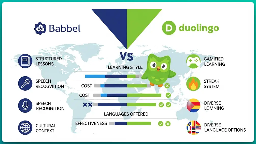 Babbel vs Duolingo Across Key Dimensions