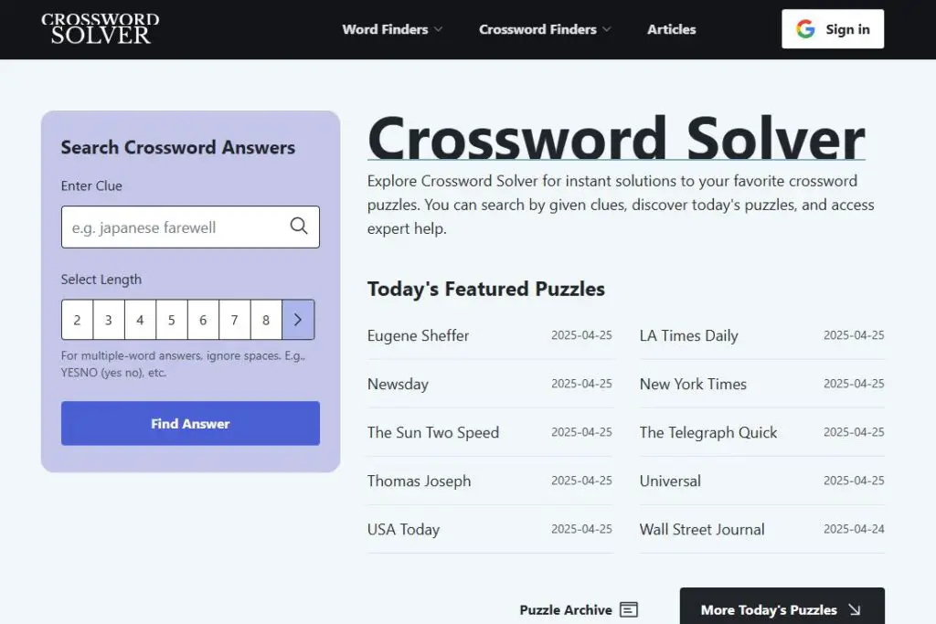 Best Crossword Solvers 1