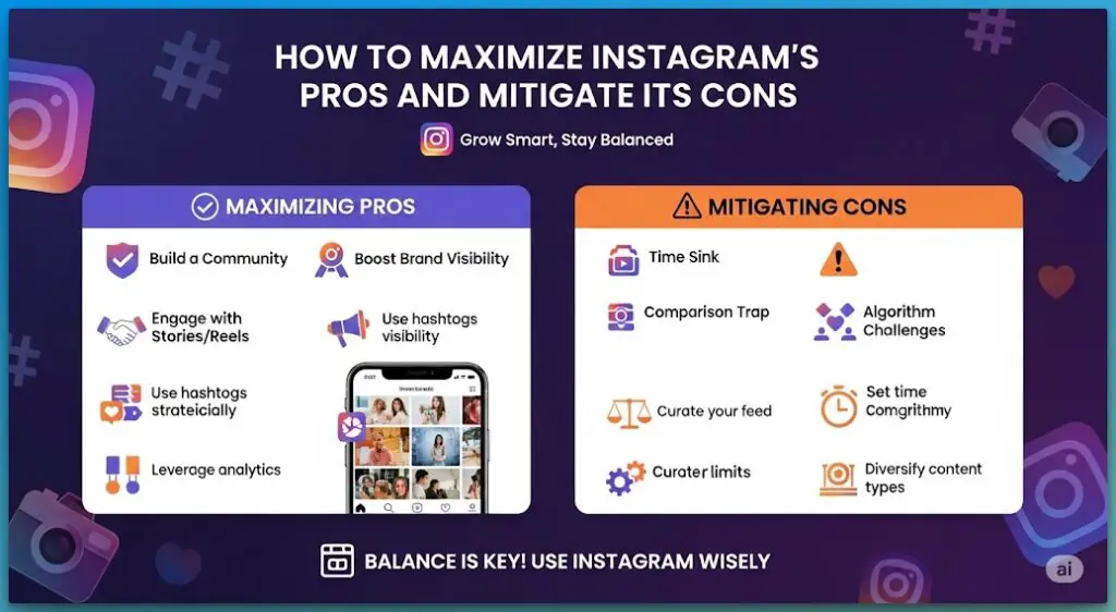 How to Maximize Instagram’s Pros and Mitigate Its Cons