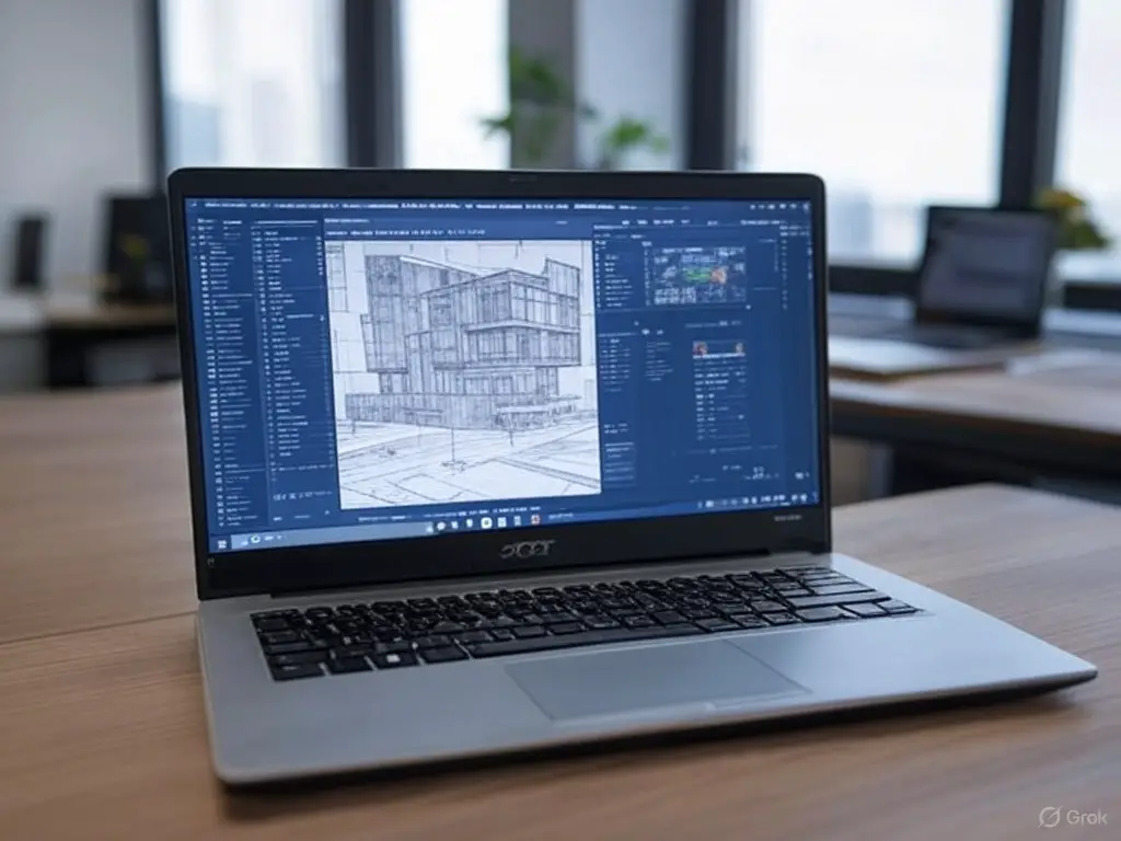 Acer Aspire 5 running Revit