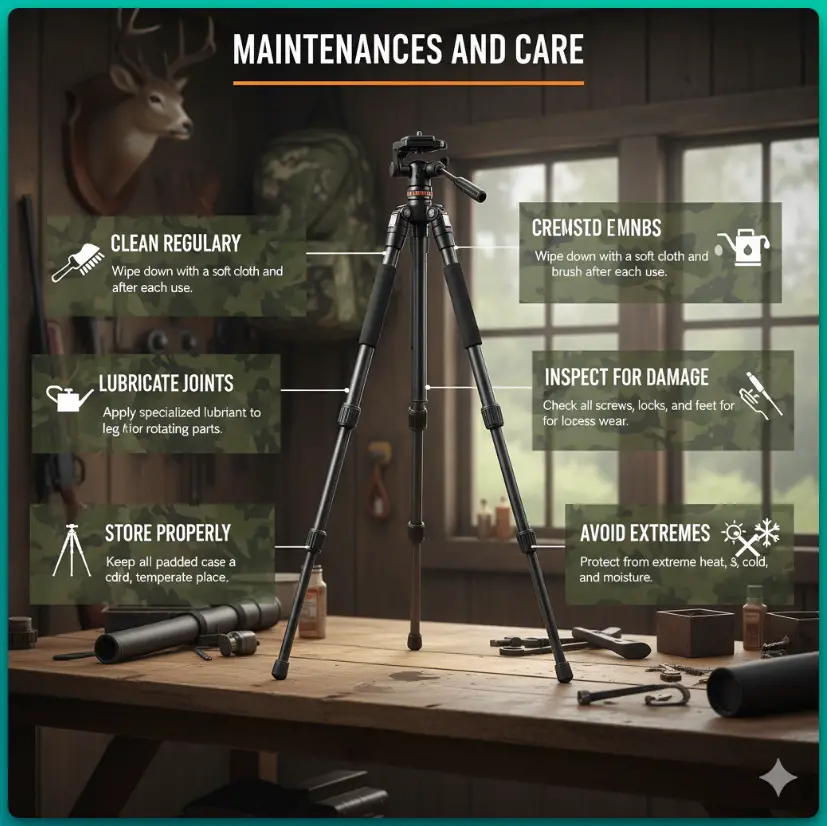 Maintenance and Care Tips for Your Best Tripod for Hunting