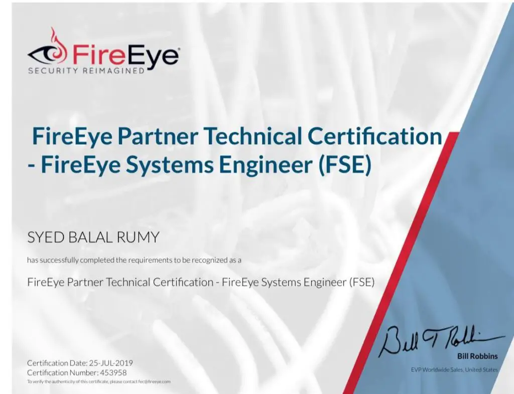 My FireEye Technical Certification