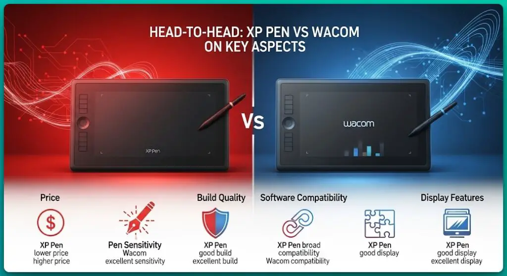Head-to-Head- XP Pen vs Wacom on Key Aspects