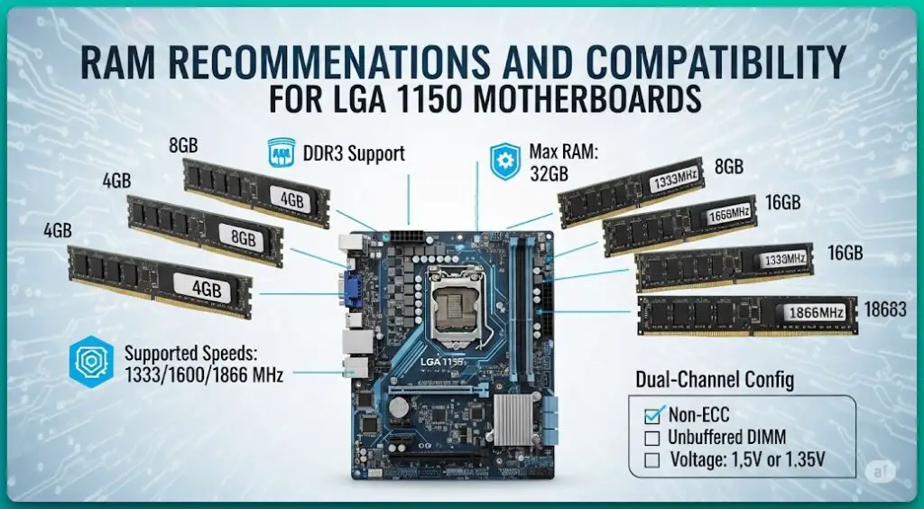 RAM Recommendations and Compatibility for LGA 1150 Motherboards